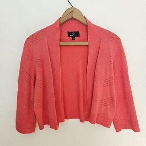 Ronni Nicole Coral Open-Front Cardigan